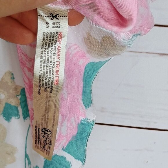 FREE PEOPLE Intimately Handkerchief Hem Floral Satin Cami Tank Sz Small‎ NWOT - Picture 10 of 10